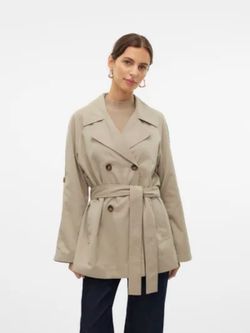 Gabardina con cinturón Vero Moda Laurel Wreath