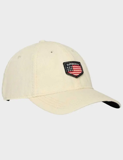 Gorra Clean Up bandera USA Superdry Ecru