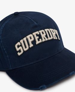 Gorra clean up con letras branding Superdry Navy