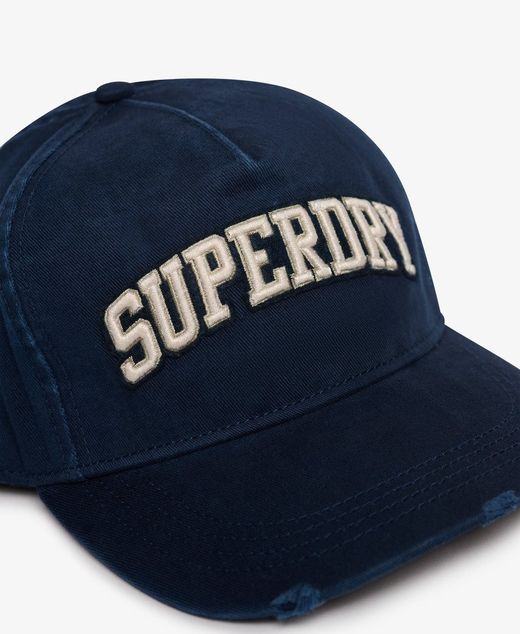 Gorra clean up con letras branding Superdry Navy