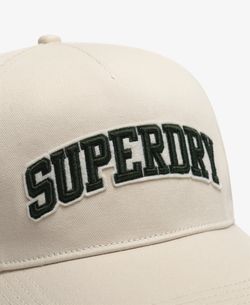 Gorra clean up con letras branding Superdry Stone Gray