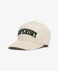 Gorra clean up con letras branding Superdry Stone Gray