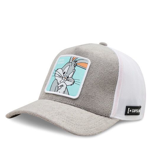 Gorra de microrejilla Bugs Bunny Capslab Light Grey Mela U