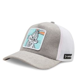 Gorra de microrejilla Bugs Bunny Capslab Light Grey Mela