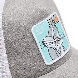 Gorra de microrejilla Bugs Bunny Capslab Light Grey Mela
