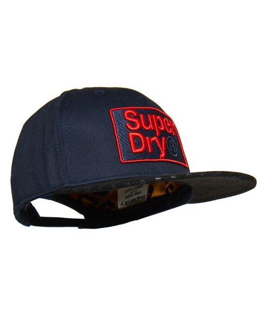 Gorra de visera plana lisa Superdry Navy