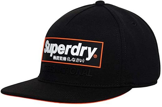 Gorra snapback con letras branding Superdry Black