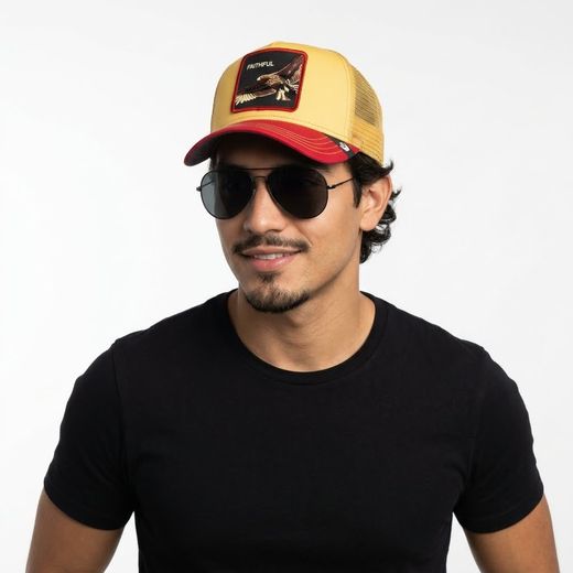 Gorra trucker combinada águila Goorin Bros Gold