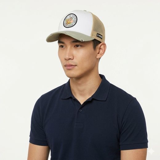 Gorra trucker combinada Asterix Capslab Sand