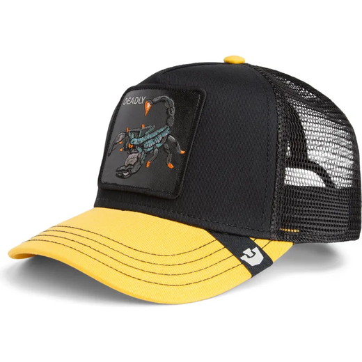 Gorra trucker combinada escorpión Goorin Bros Black & Yellow