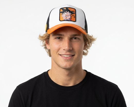 Gorra trucker combinada Goku Capslab Orange