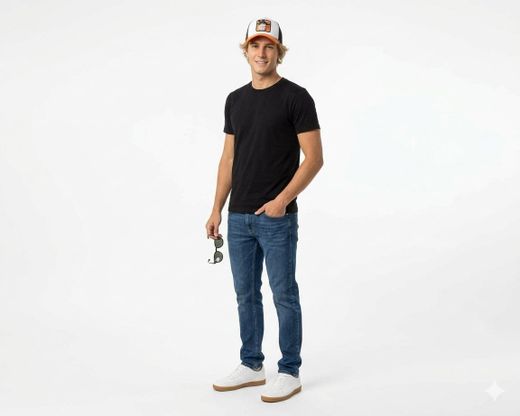 Gorra trucker combinada Goku Capslab Orange