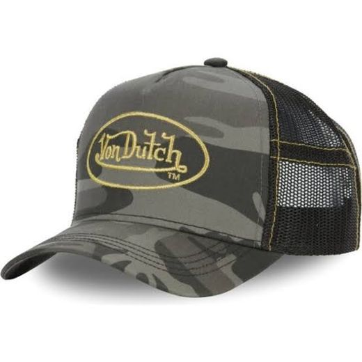 Gorra trucker con estampado camo VD Von Dutch Black
