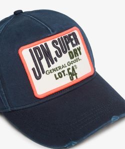 Gorra trucker con letras branding bordadas Superdry Eclipse Navy