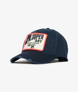 Gorra trucker con letras branding bordadas Superdry Eclipse Navy