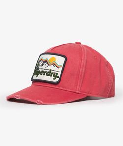 Gorra trucker con letras branding bordadas Superdry Red
