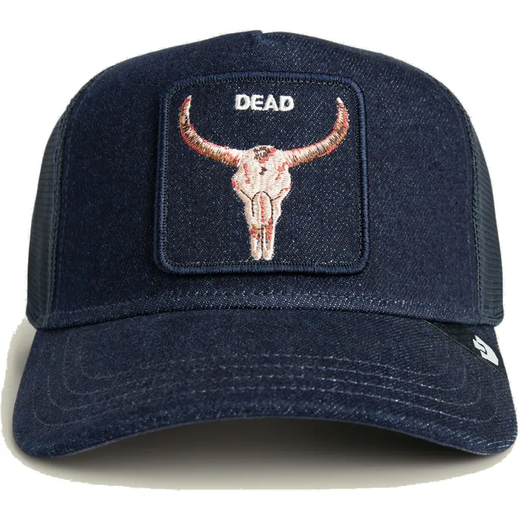 Gorra trucker denim calavera Goorin Bros Denim Darkblue