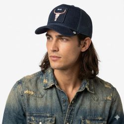 Gorra trucker denim calavera Goorin Bros Denim Darkblue