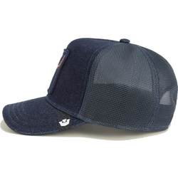Gorra trucker denim calavera Goorin Bros Denim Darkblue