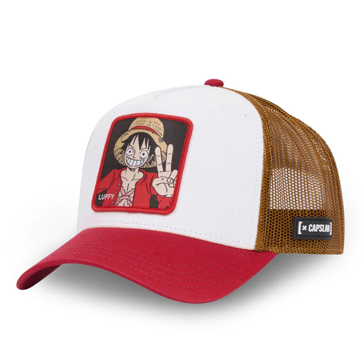 Gorra trucker combinada Luffy Capslab Red