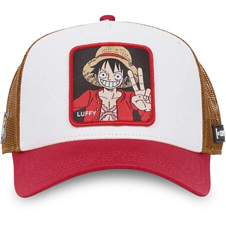 Gorra trucker combinada Luffy Capslab Red