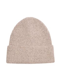 Gorro canalé con detalle lurex Pieces Cameo Pink