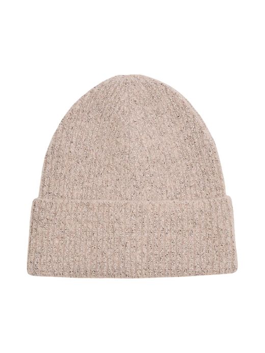 Gorro canalé con detalle lurex Pieces Cameo Pink