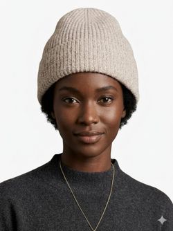 Gorro canalé con detalle lurex Pieces Cameo Pink
