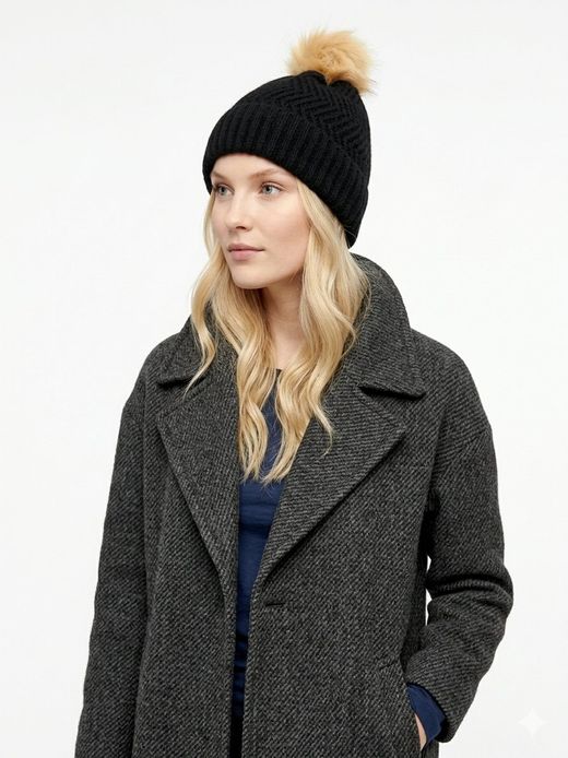 Gorro con pompón Vero Moda Black