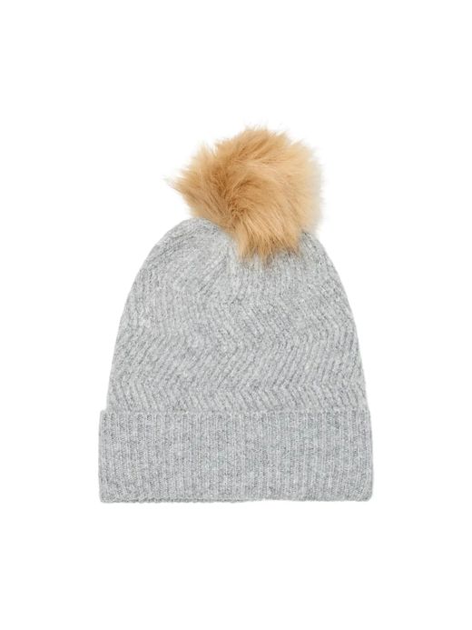 Gorro con pompón Vero Moda Light Grey Mela