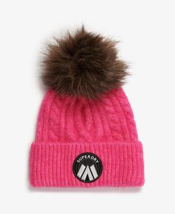 Gorro de punto trenzado y con pompón Superdry Hyper Fire
