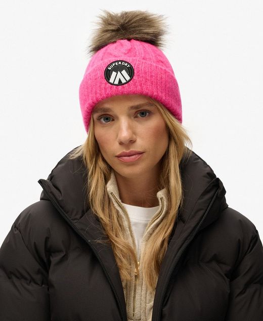 Gorro de punto trenzado y con pompón Superdry Hyper Fire
