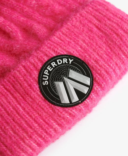 Gorro de punto trenzado y con pompón Superdry Hyper Fire