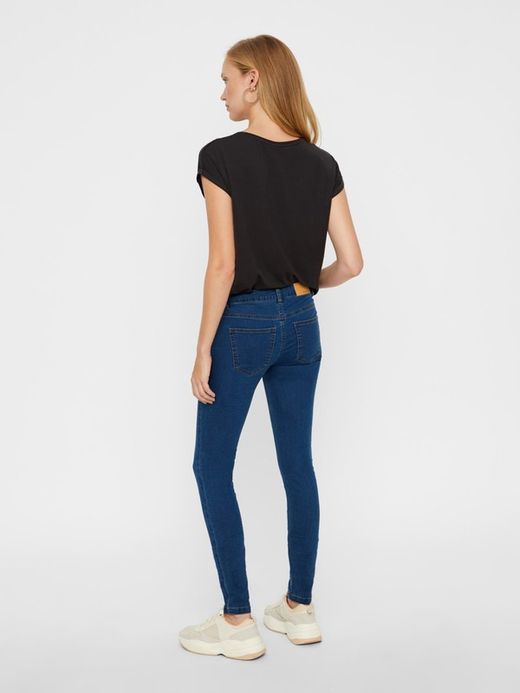 Basic 5 Taschen Jegging elastisch Noisy May Medium Blue
