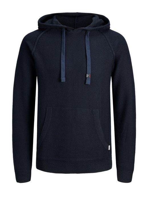 Pullover basic con cappuccio in tinta unita Jack & Jones Total Eclipse