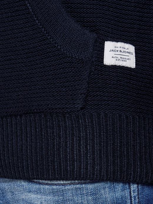 Pullover basic con cappuccio in tinta unita Jack & Jones Total Eclipse