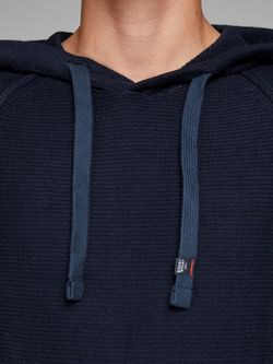 Pullover basic con cappuccio in tinta unita Jack & Jones Total Eclipse