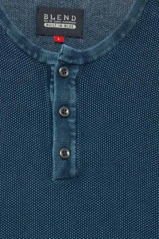 Jersey cuello redondo con 3 botones desgastado Blend Of America Dark Navy