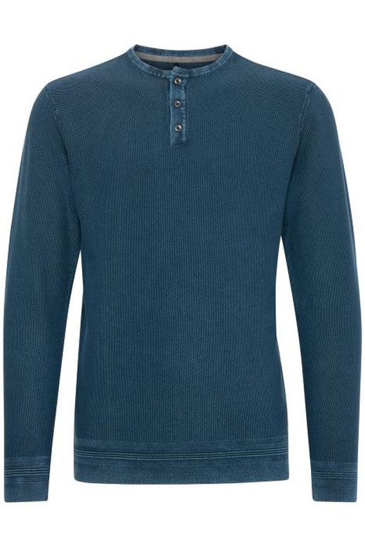 Jersey cuello redondo con 3 botones desgastado Blend Of America Dark Navy