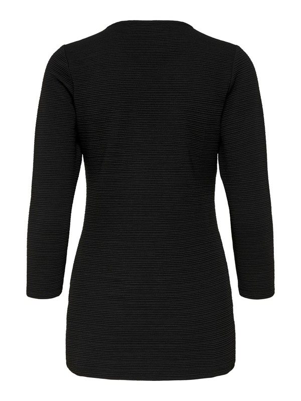 Jersey abierto largo con canalé horizontal Only Black — Serra street wear