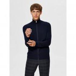 Cardigan básico con cremallera Selected Navy Blazer