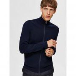 Cardigan básico con cremallera Selected Navy Blazer