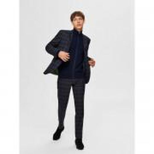 Cardigan básico con cremallera Selected Navy Blazer