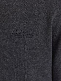 Jersey básico cuello pico Jack & Jones Dark Grey