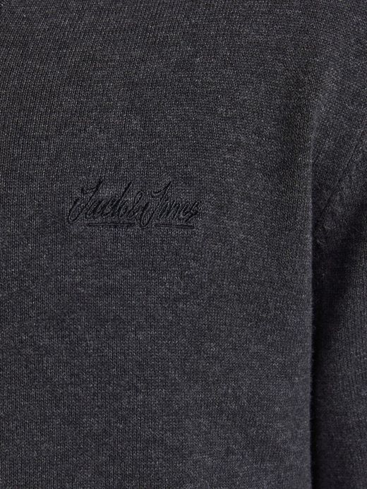 Jersey básico cuello pico Jack & Jones Dark Grey