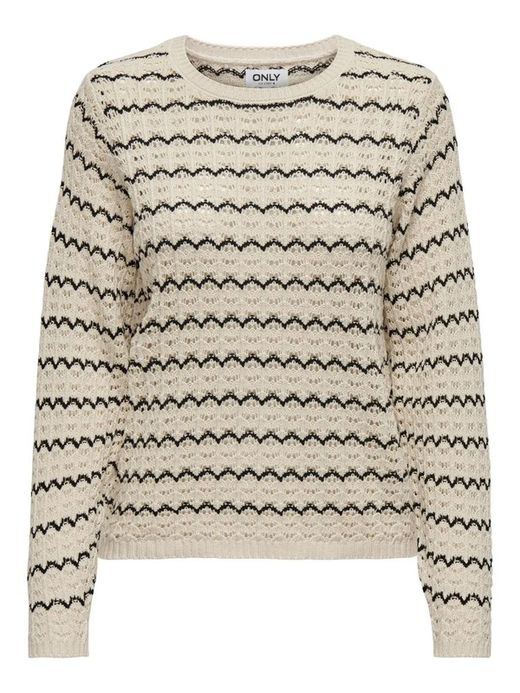 Jersey calado con rayas onduladas Only Birch