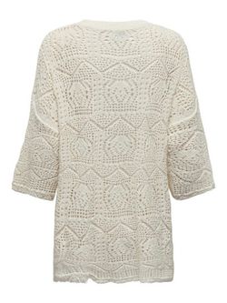 Jersey calado oversize Only Cloud Dancer