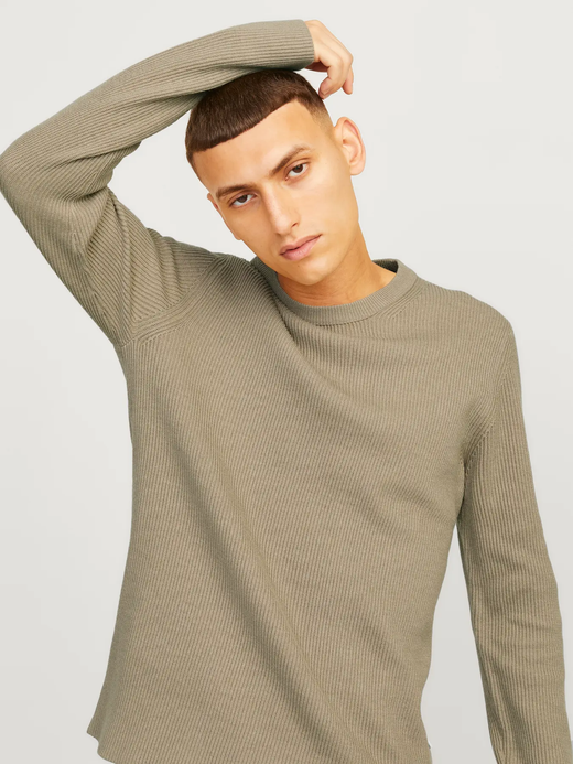 Jersey canalé de cuello redondo Jack & Jones Crockery