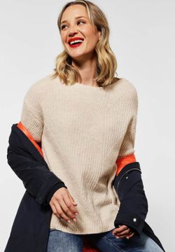 Jersey canalé irregular Street One Off White