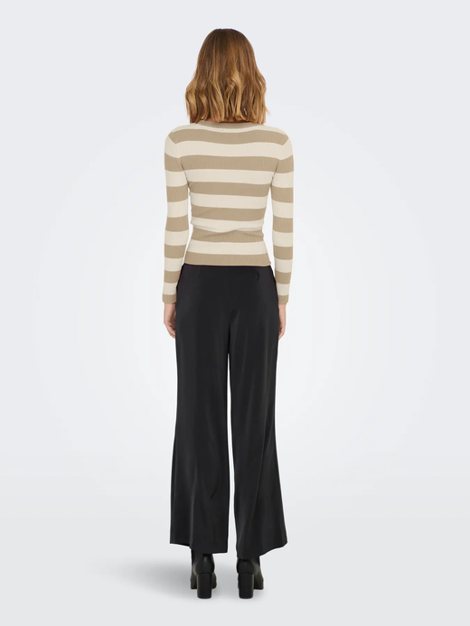 Jersey canalé rayas Jdy Humus